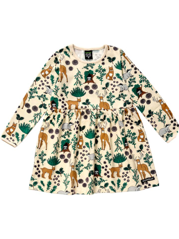 Villervalla Langarmkleid Winter Forest in beige