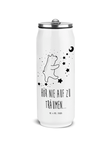 Mr. & Mrs. Panda Trinkflasche Bär Träume mit Spruch in Weiß