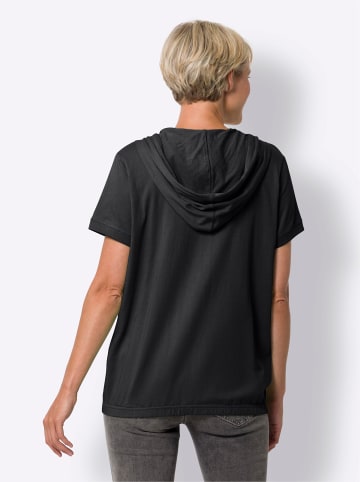 Sieh an! Shirtjacke in schwarz