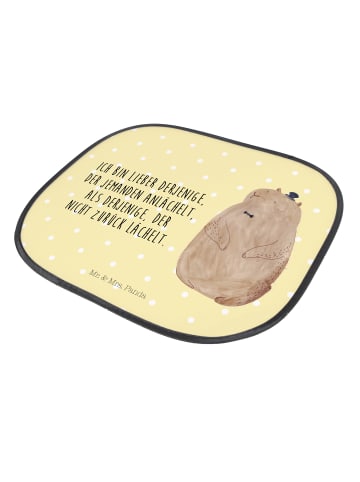 Mr. & Mrs. Panda Sonnenschutz Auto Murmeltier mit Spruch in Gelb Pastell