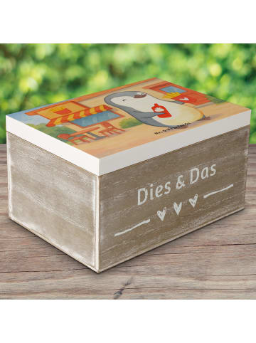 Mr. & Mrs. Panda Box Pinguin Pommes Design ohne Spruch in Weiß