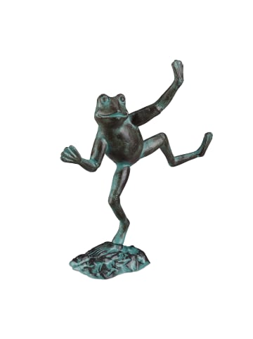 relaxdays 4 x Gartenfigur Frosch in Grün - Größe L