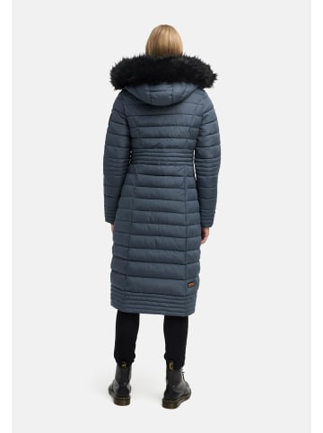 Navahoo Wintermantel Umay in Blue Grey