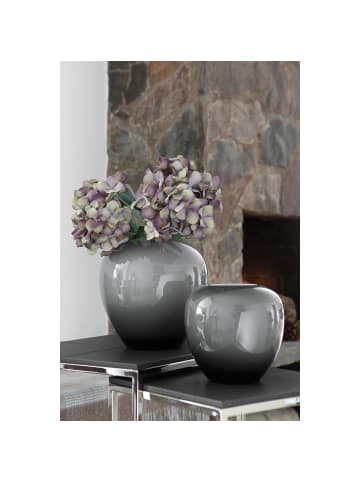 Fink Vase "Losone" in Grau - H. 20 cm - D. 20 cm