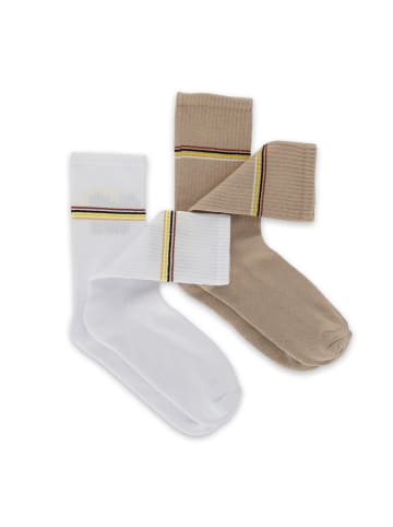 BVB BVB Sunrise Socken 2er-Set in weiß und braun