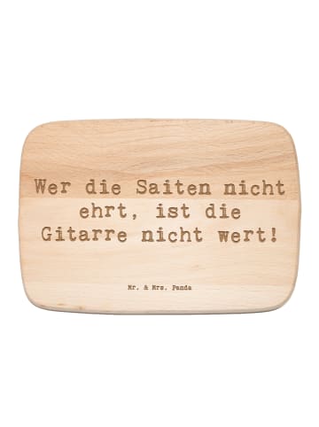 Mr. & Mrs. Panda Schneidebrett Holz Spruch Gitarre Wert mit Spruch in Transparent