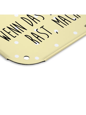 Mr. & Mrs. Panda Schild Schildkröte Pause mit Spruch in Gelb Pastell