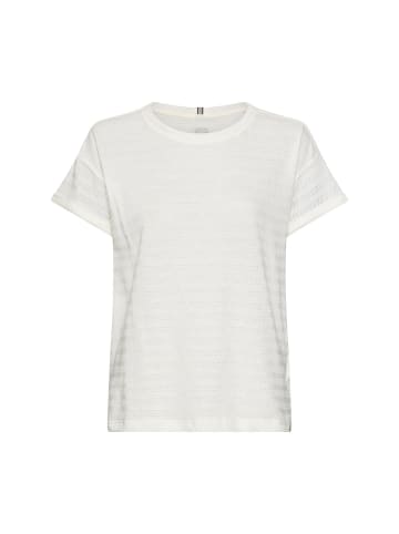 Camel Active T-Shirt mit Rundhalsausschnitt aus reiner Baumwolle in Milchweiß