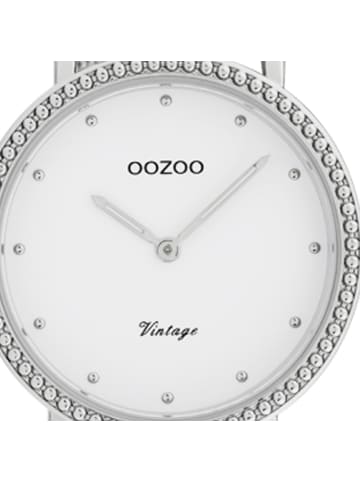 Oozoo Armbanduhr Oozoo Vintage Series silber mittel (ca. 34mm)