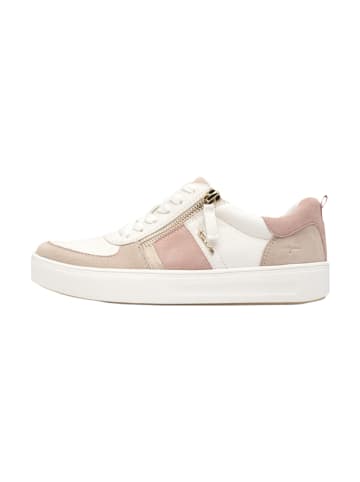 Tamaris Niedrige Sneakers aus Leder Beige