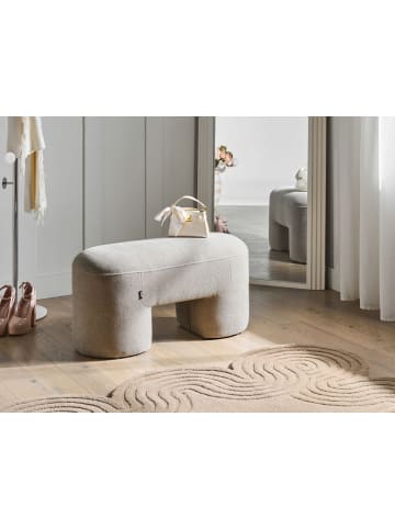Beliani Pouf DECORAH in Beige - (W) 88 x (H) 46 x (L) 39 cm