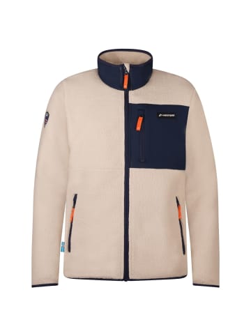 Westfjord Fleecejacke "Glymur" in Beige/Marineblau/Orange