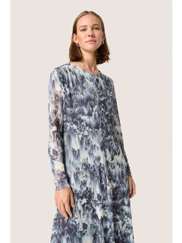 Soaked in Luxury Jerseykleid SLHartley A-shape in Dark Navy Landscape Print
