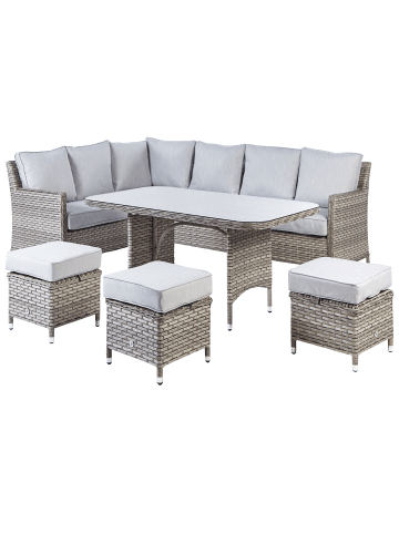 Beliani 5-tlg Lounge Set LACONA in Grau