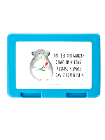 Mr. & Mrs. Panda Frischhaltedose Chinchilla Blume mit Spruch in Weiß