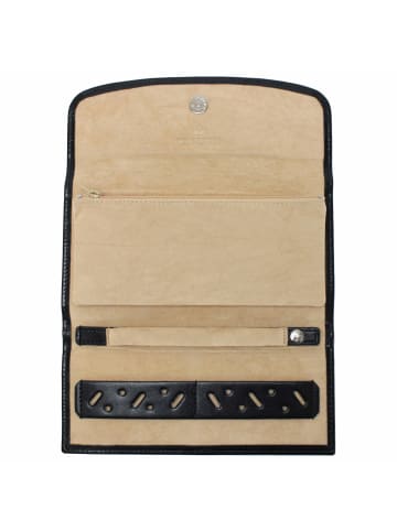 Windrose Merino - Schmucktasche 20 cm (schwarz) in schwarz