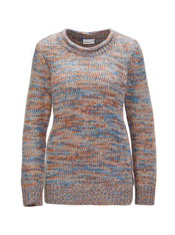 GOLDNER Kurzgröße:  Pullover in bordeaux / gemustert