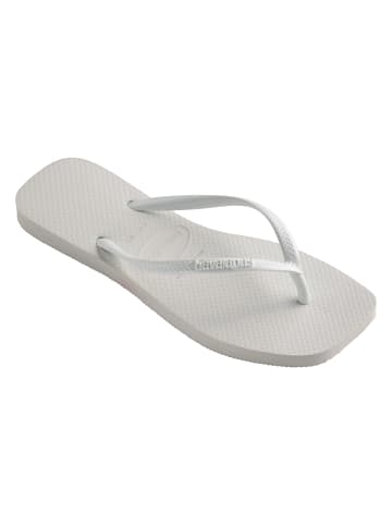 Havaianas Zehentrenner zum Reinschlüpfen Slim Square Weiß