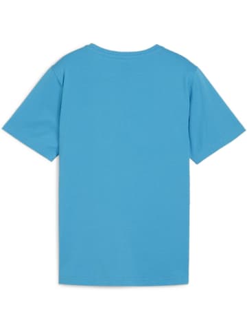 Puma T-Shirt "TeamRISE Logo Jersey Cotton Jr" in Blau