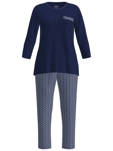 Götzburg Pyjama Galway in blau-dunkel-Allover