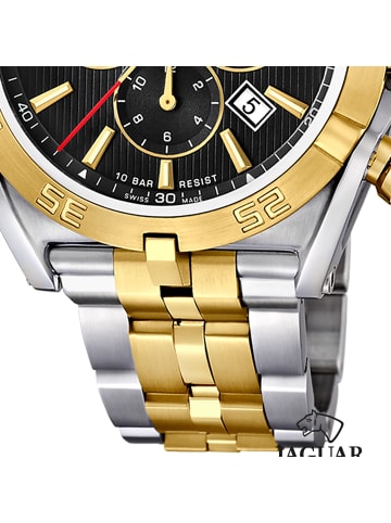 Jaguar Chronograph-Armbanduhr Jaguar Executive silber, gold extra groß (ca. 45,8mm)