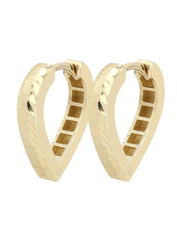 Adeliás Damen Ohrringe – Klappcreole aus 333 Gold in gold