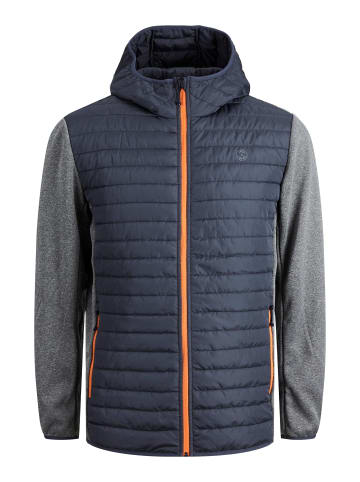 Jack & Jones Softshell Stepp Jacke mit Kapuze JJEMULTI in Grau-2