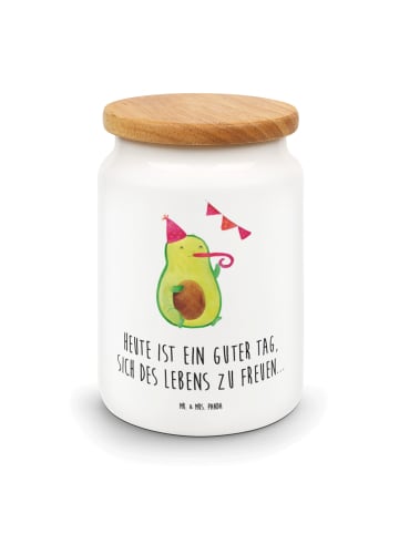 Mr. & Mrs. Panda Vorratsdose Avocado Party mit Spruch in Weiß