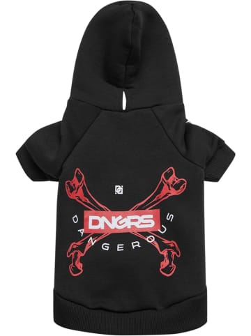 DNGRS Dangerous Kinder Sweatshirt "Bones Dog Hoodie" in Schwarz