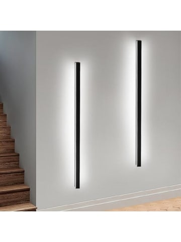 ZMH 2er-Set Wandleuchte LED in schwarz moderne 6500K kaltweiß 32W Metall L 100CM