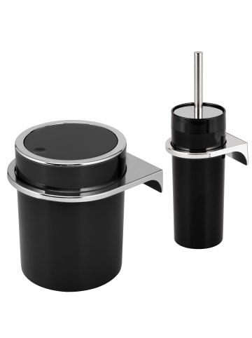 bremermann Badezimmer-Set Zubehör-Set 2-tlg. Savona schwarz