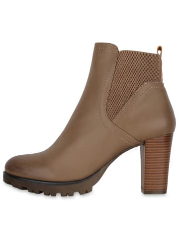VAN HILL Chelsea Boots Sofia in Khaki