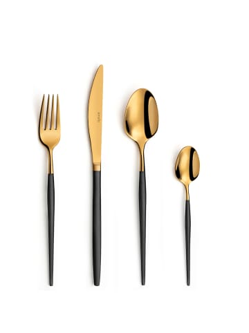 Amefa 16-tlg. Besteckset SOPRANO in gold schwarz hochglanzpoliert