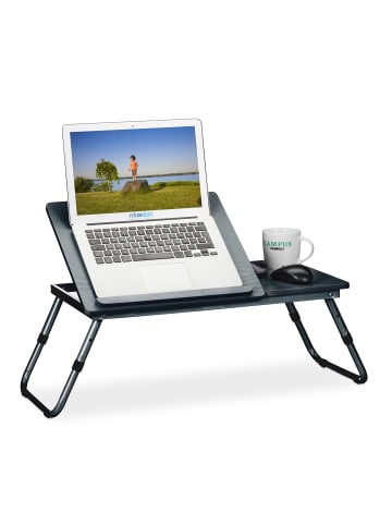 relaxdays Laptoptisch in Schwarz - (B)75 x (H)42 x (T)34,5 cm