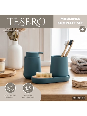 eluno Bad-Accessoires Set TESERO 3tlg. ca. 8,5 x 12 x 9 cm (B/H/T)