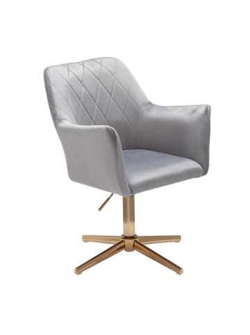 KADIMA DESIGN Sessel-Drehstuhl für dein Homeoffice: TANARO - mit Armlehnen in Grau