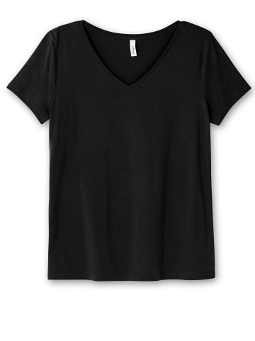 sheego T-Shirt in schwarz