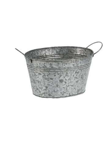 relaxdays 4x Zinkwanne in Silber - 4 l