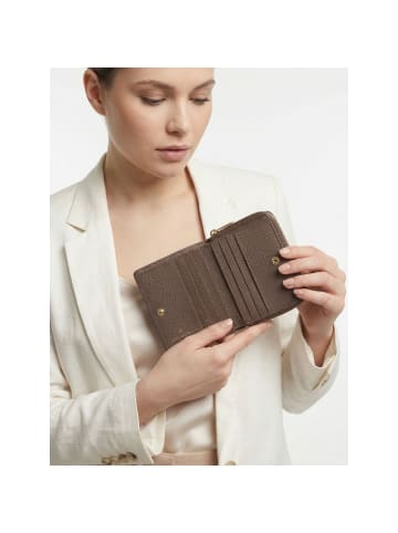 Lazarotti Bologna Leather Medium Zip-Around Geldbörse Leder 10 cm taupe
