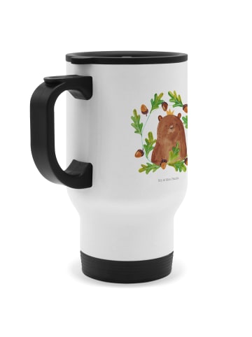 Mr. & Mrs. Panda Edelstahlbecher Bär König ohne Spruch in Weiß