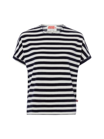 Marie Lund Frottee-Shirt in marine weiß - 0003
