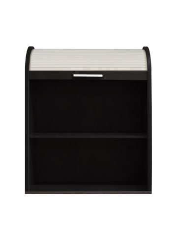 58 aufm Kessel JALOUSIESCHRANK Eada 69 x 44 x 85 Rollladenschrank Schwarzstahl/Weiß
