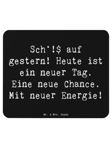 Mr. & Mrs. Panda Mouse Pad Spruch Selbstzweifel Neuanfang mit Sp... in Schwarz