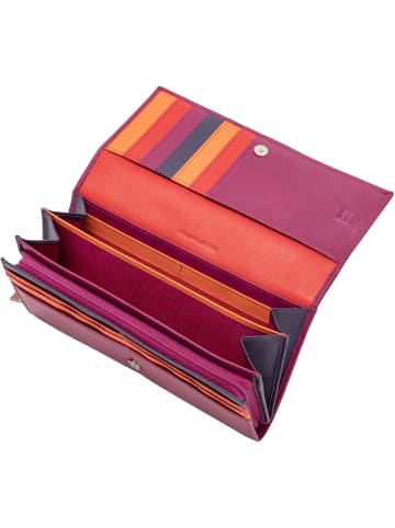 DuDu Geldbörse Leder 19 cm in fuchsia