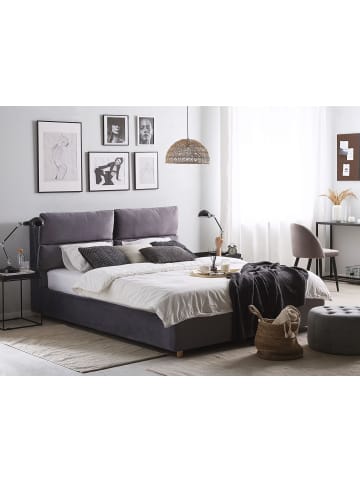 Beliani 2-tlg Doppelbett BATILLY in Grau