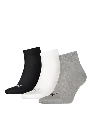 Puma Socken 3er Pack in Schwarz/Weiß/Grau