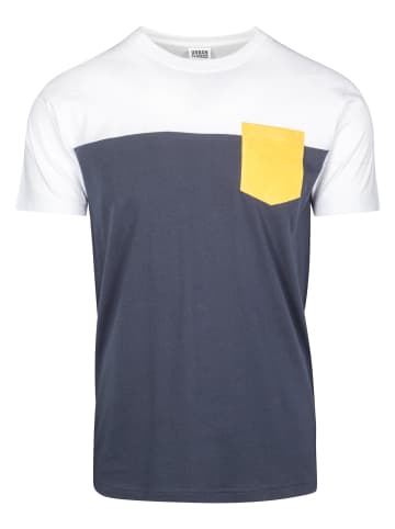 Urban Classics T-Shirts in nvy/wht/chromeyellow