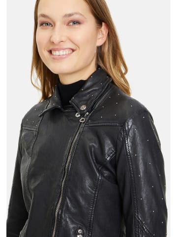 Gipsy Bikerjacke Lederjacke Gwaleeza Rf in MILKY BLACK