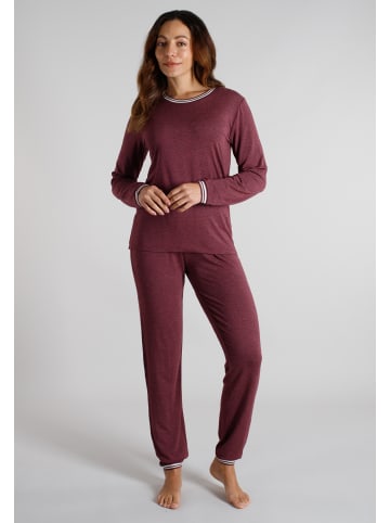 Tom Tailor Pyjama Granada in rot-dunkel-melange