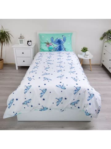 Lilo & Stitch Bettwäsche 140x200cm Weiß Rosa Design